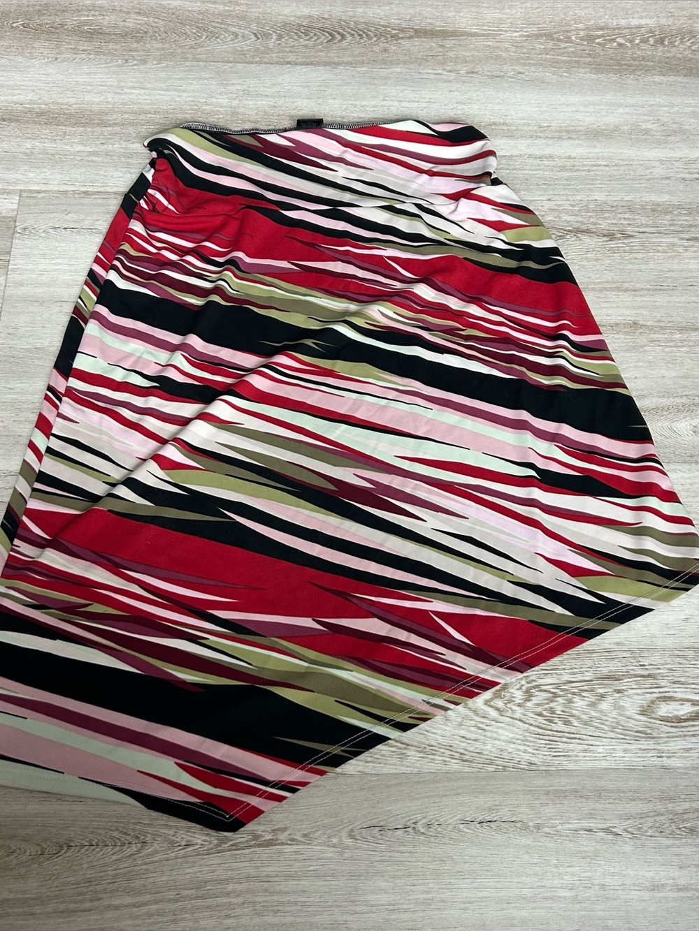 Colorful Zebra Striped Asymmertrical Skirt